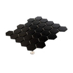 2'' Black Matte Hexagon Porcelain Mosaic | Tile Club