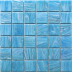 Ocean Surf Glossy Mixed Squares Glass Pool Tile