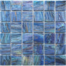 Dusk Blue Glossy 2" Mixed Squares Glass Pool Tile