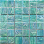 Mermaid Lagoon Mixed Squares Glass Pool Tile
