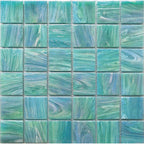 Mermaid Lagoon Mixed Squares Glass Pool Tile