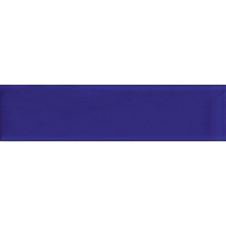 Glacier Cobalt Blue 4X16 Polished Glass Tile | Tile Club