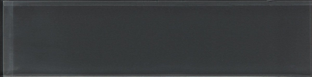 Glacier Dark Gray 4X16 Polished Glass Tile Sample