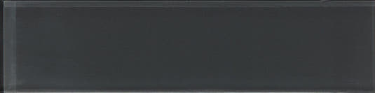 Glacier Dark Gray 4X16 Polished Glass Tile Sample