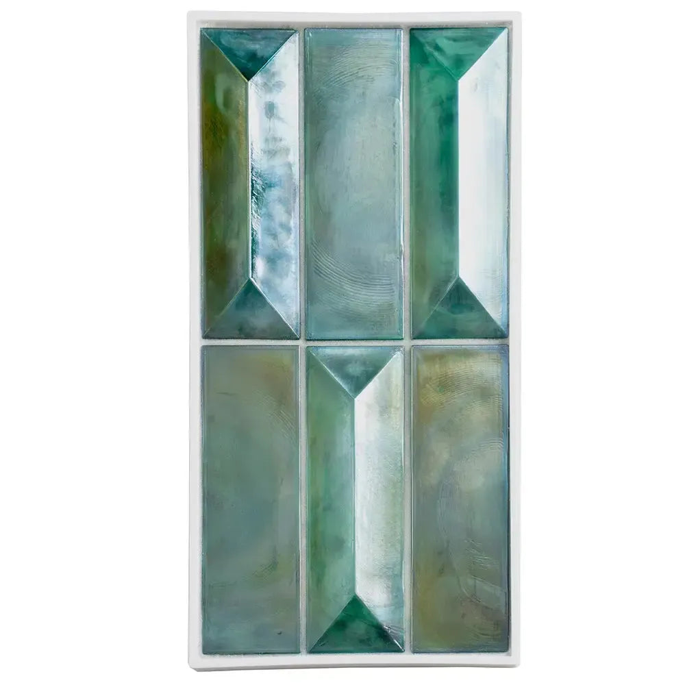 Prism Jade Beveled Brick Cast Glass Mosaic Tile | Tile Club