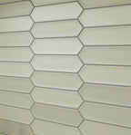 Green picket ceramic bathroom tile