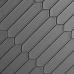 Black ceramic picket tile