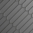 Black ceramic picket tile