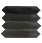 4 black ceramic tiles