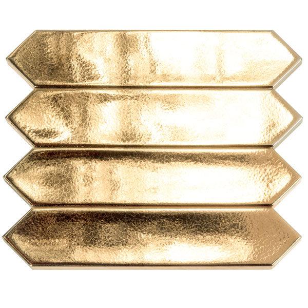4 Gold ceramic tiles