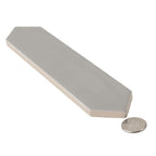 Gray ceramic tile with coin