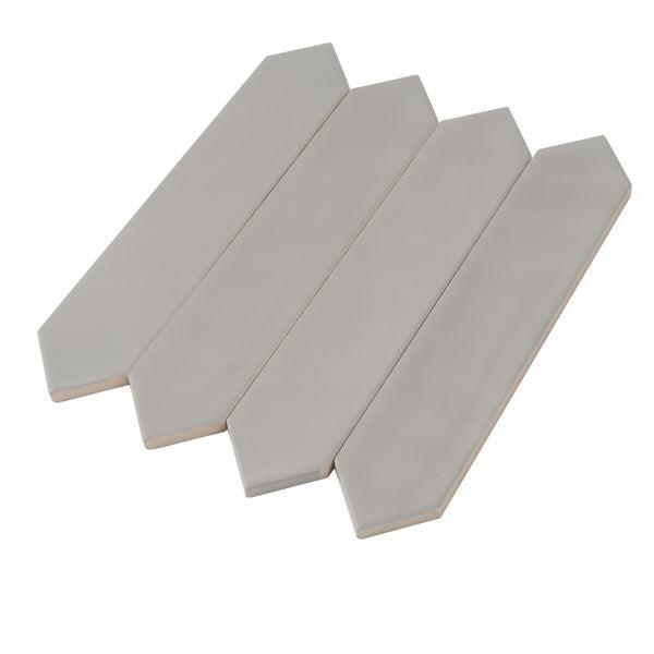 Several aligned gray ceramic tiles