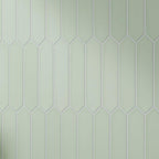 Mint green ceramic picket tile