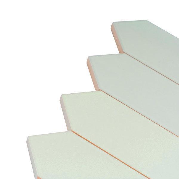 Mint green ceramic tiles close-up