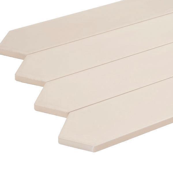 Tan beige ceramic tiles close up