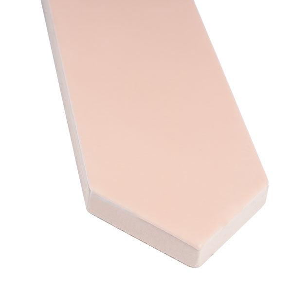 Rose pink ceramic tile close-up
