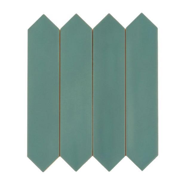 4 Viridian green ceramic tiles