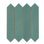 4 Viridian green ceramic tiles