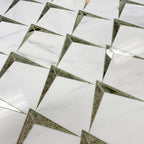 Arrowhead Antique Mirror Glass Marble Mosaic Tile | Tile Club