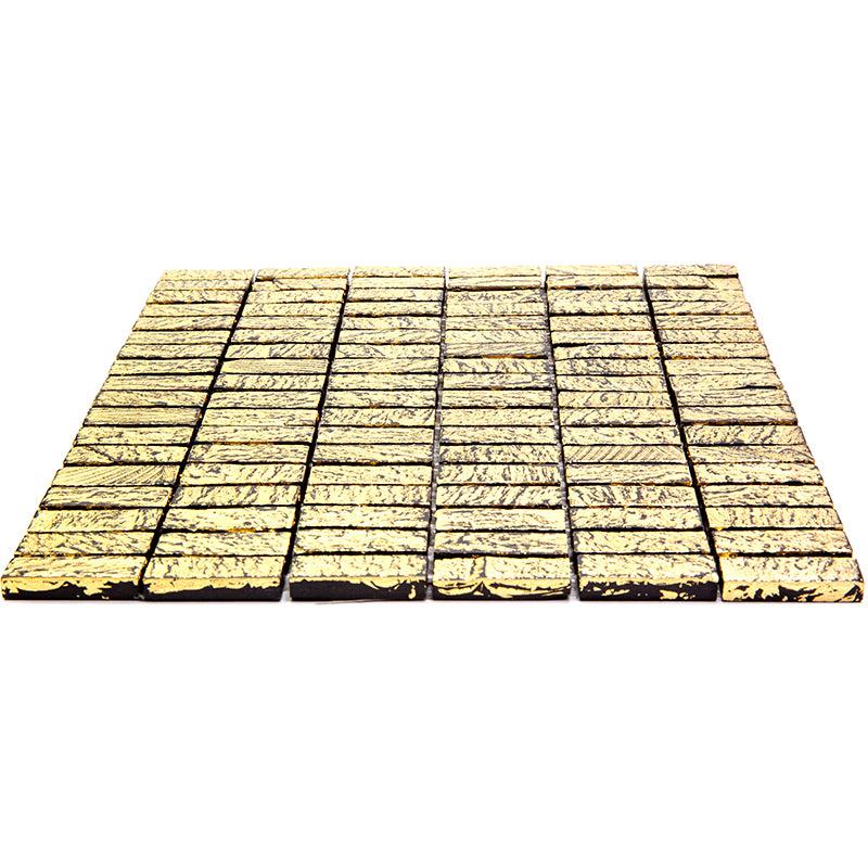 Golden Mini Brick Mosaic Tile