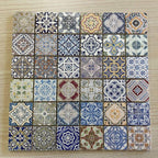 Colorful Patterned Tiles with Spanish Designs