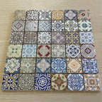 Colorful Patterned Tiles with Spanish Designs