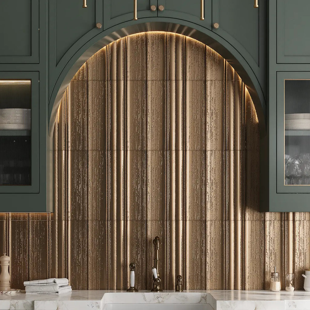 Struktura Gold Dimensional Porcelain Tile | Tile Club