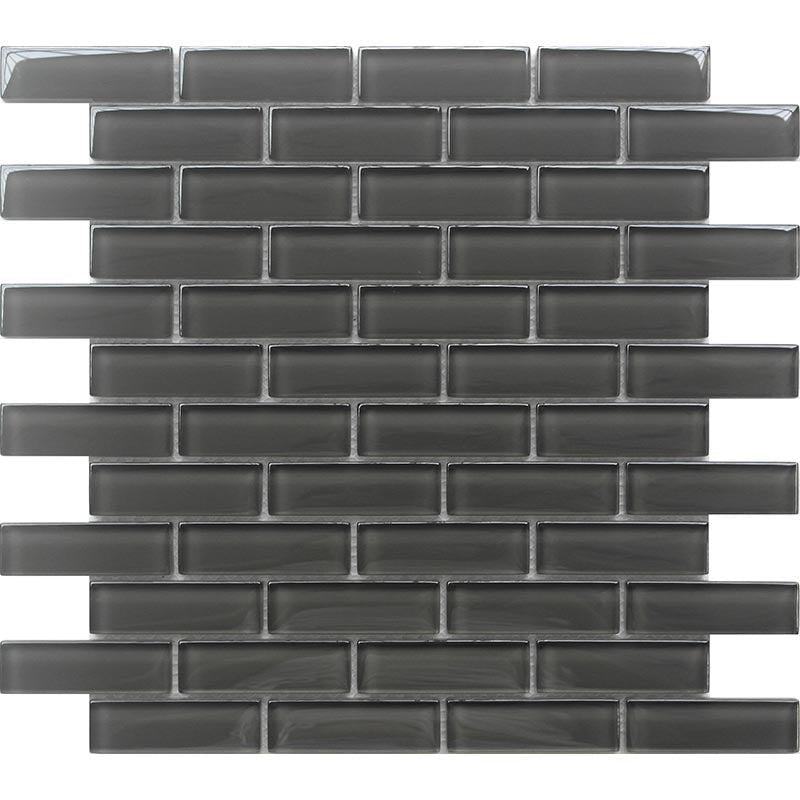 Dark Gray Glass Brick Tile | Tile Club