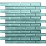 Turquoise Glass Brick Tile Sample