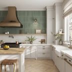 Japandi Natural Geometric Parquet Wood-Look Tile Flooring | Tile Club