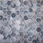 Sea Glass Hexagon Blue Mosaic Tile | Tile Club