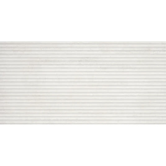 Eterica Fluted White Travertine 24x48 Porcelain Tile Sample