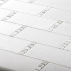 White Marble Subway Mosaic Tile With Carrara Dots | Tile Club