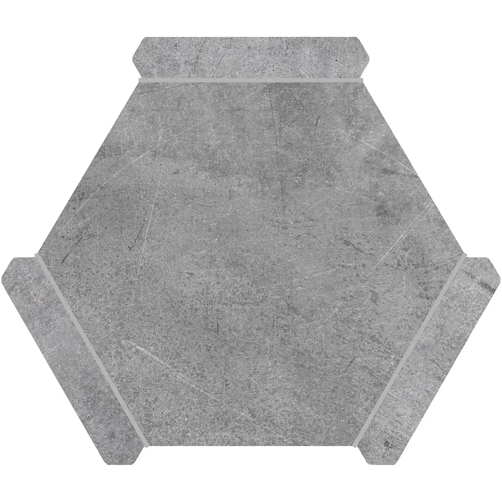 Montura Gray Slate Porcelain Hexagon Tile | Tile Club