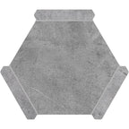Montura Gray Slate Porcelain Hexagon Tile | Tile Club
