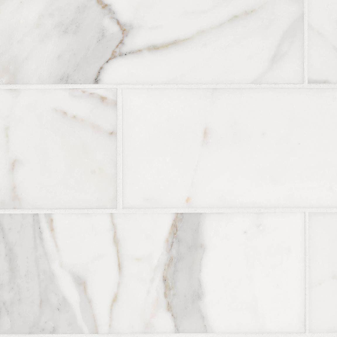 Calacatta Gold 4X12 Honed Marble Subway Tile