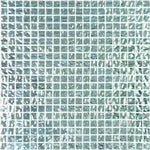 0.6" Wavy Silver Squares Glass Tile Sample