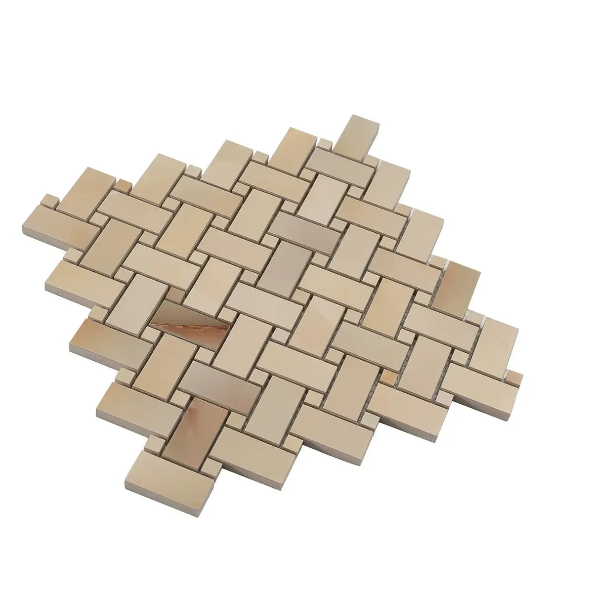Emporio Soft Peach Onyx Porcelain Mosaic Tile | Tile Club