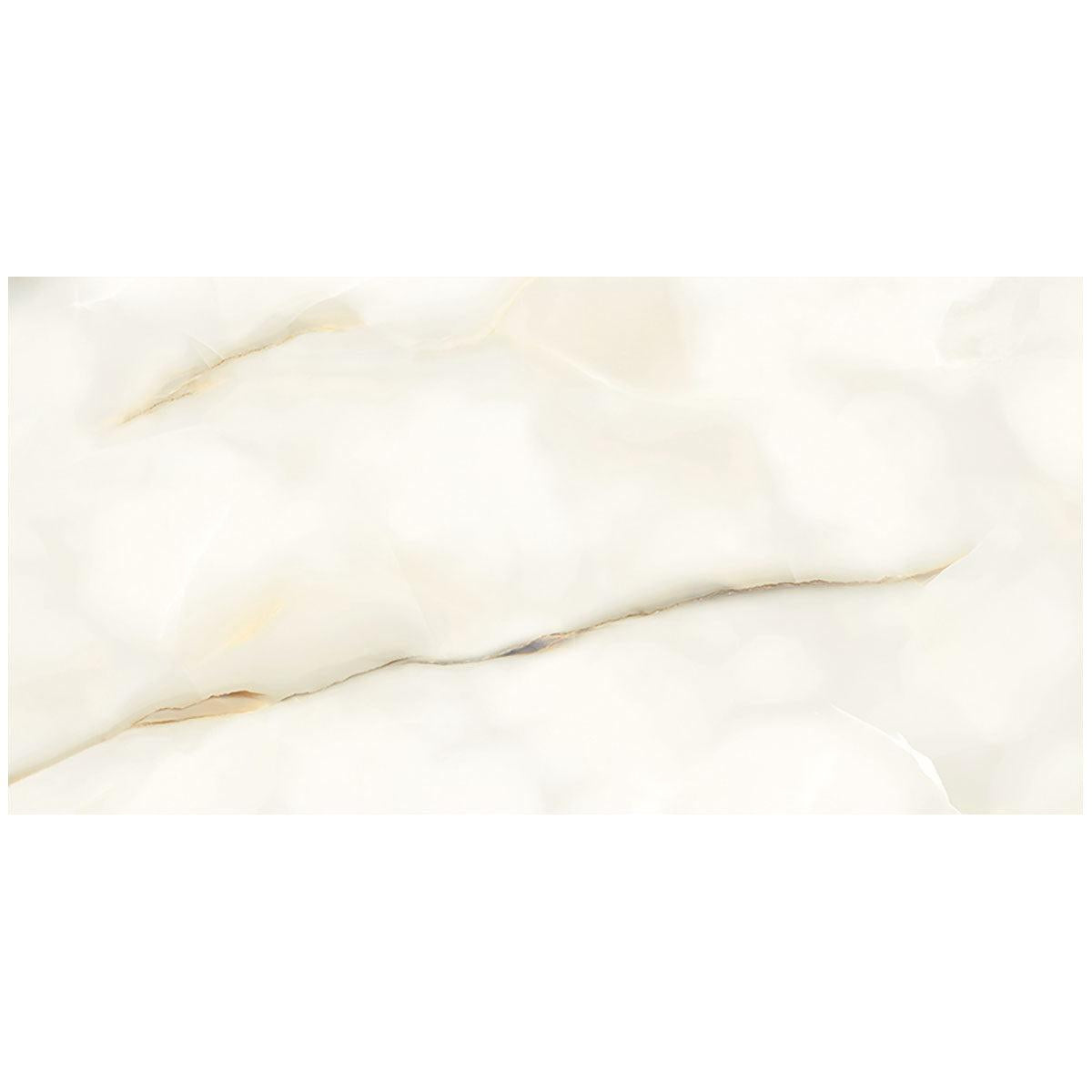 Emporio Soft White Onyx Porcelain Tile 24x48 Sample | Tile Club