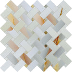 Emporio Soft Blue Onyx Porcelain Mosaic Tile Sample | Tile Club