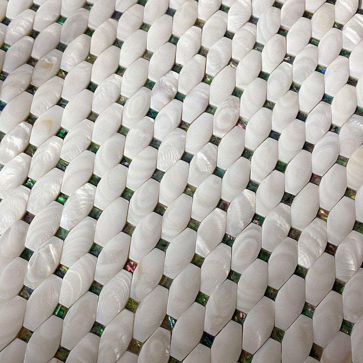 Mother Of Pearl Pillow With Abalone Dots Mosaic Tile