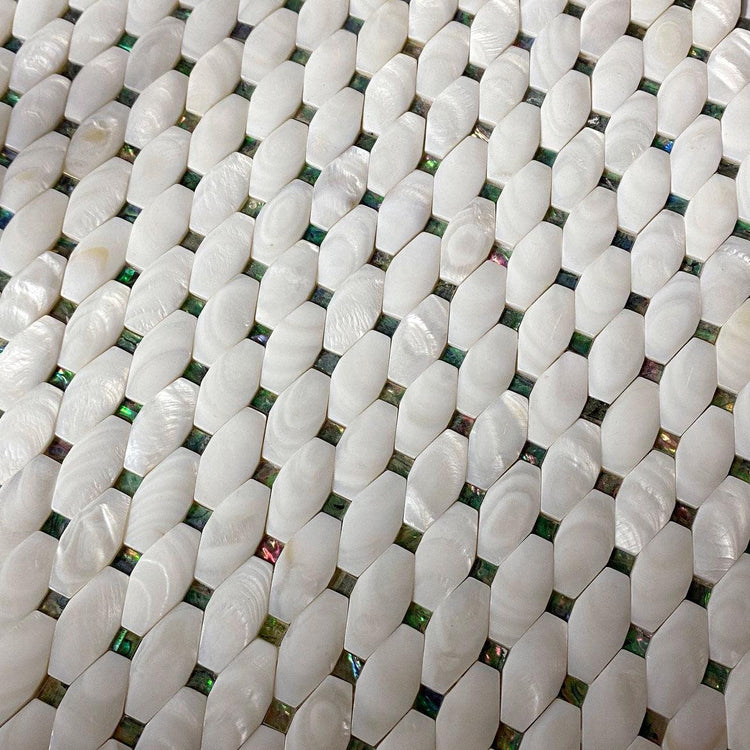 Mother Of Pearl Pillow With Abalone Dots Mosaic Tile