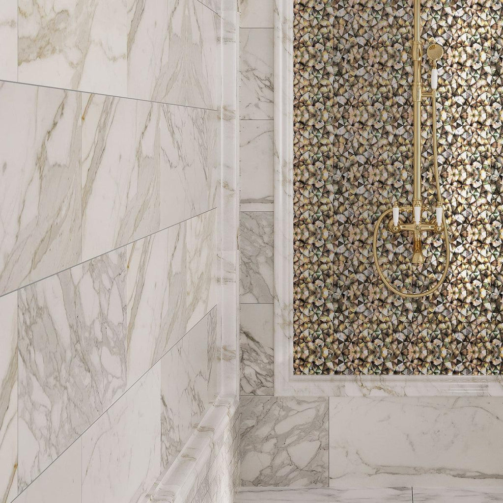 Calacatta Gold marble wall tile slabs luxury bathroom