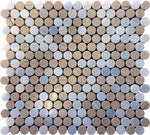 Fantasy Penny Tumbled Marble Mosaic Tile Sample