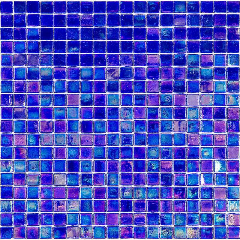 Iridescent Blue Glass Mosaic Tile Sample