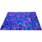 Iridescent Blue Glass Mosaic Tile | Tile Club