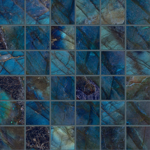 Luminosa Blue 2x2 Porcelain Mosaic Tile Sample