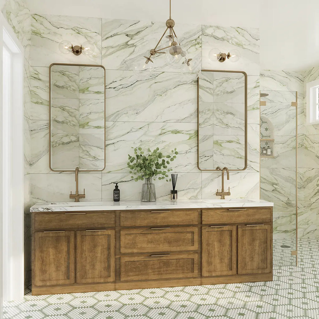 Emporio Arabescato Green Polished Porcelain Tile 24x48 | Tile Club