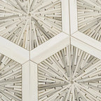 Santorini Beige Spoke Hexagon Marble Mosaic Tile | Tile Club