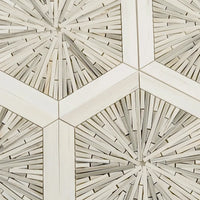 Santorini Beige Spoke Hexagon Marble Mosaic Tile